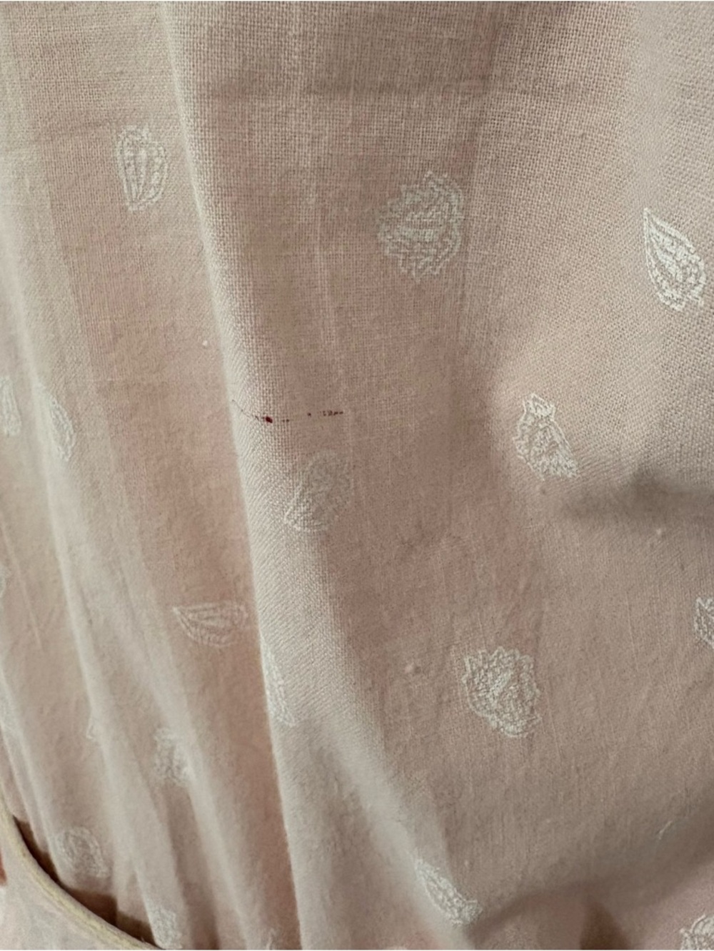 Vintage 80s Taurus ll Pink Leaf Print Belted 100% Cotton Dress Sz 10 - Picture 8 of 10